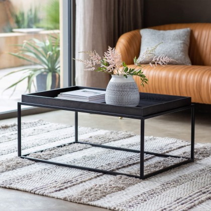 Forden Black Tray Coffee Table