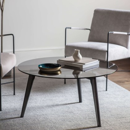 Blair Black Round Coffee Table