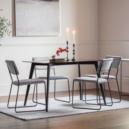 Black Rectangle Dining Table