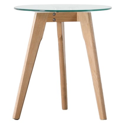 Blair Oak Round Side Table