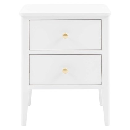 Acton White 2 Drawer Bedside