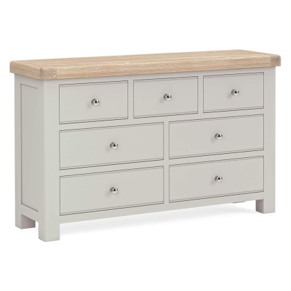 Coastal Stone Grey 3 over 4 Drawer Chest