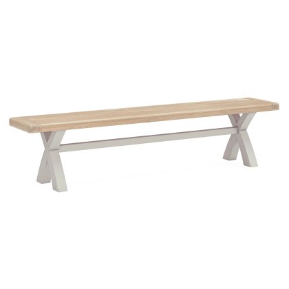 Coastal Stone Grey Cross Bench