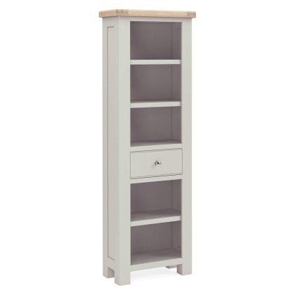 Coastal Stone Grey Slim Bookcase