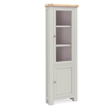 Coastal Stone Grey Corner Display Cabinet
