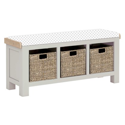 Coastal Stone Grey Storage Bench without Cushion