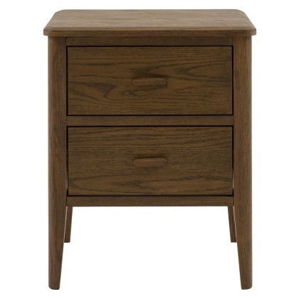 Camden Walnut 2 Drawer Bedside