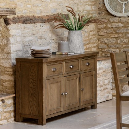 Gallery Direct Hardwick 3 Door 3 Drawer Sideboard