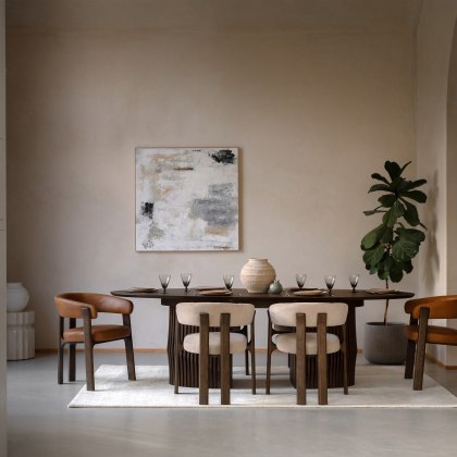 Gallery Direct Onda Oval Extending Dining Table
