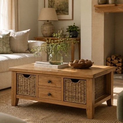 Baako Coffee Table With Basket Baako Coffee Table With Basket