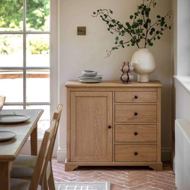 Gallery Direct Malvern 1 Door 4 Drawer Sideboard