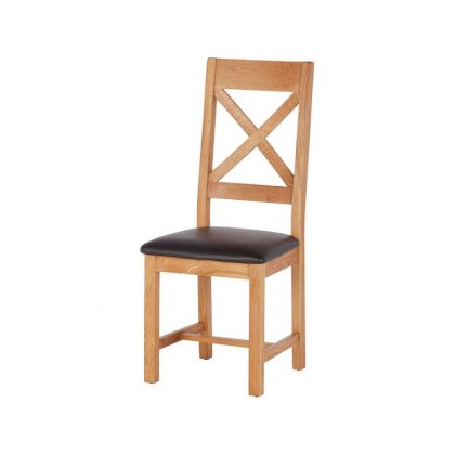 Cross Back Chair with PU Seat Cross Back Chair with PU Seat