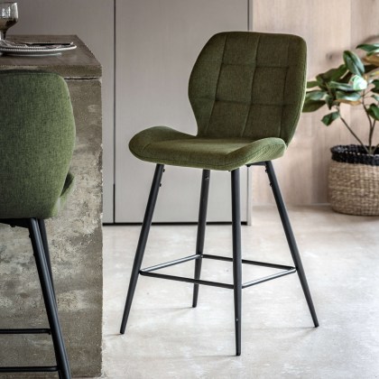 Gallery Direct Manford Barstool, Bottle Green