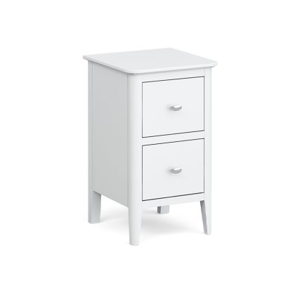 Narrow Two Drawer Bedside Narrow Two Drawer Bedside