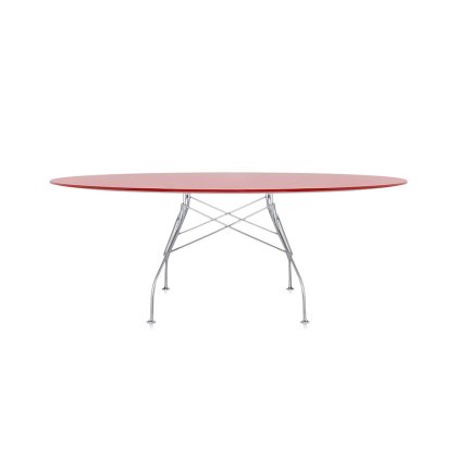 Kartell Glossy by Antonio Citterio Kartell Red Oval Table
