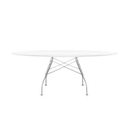 Kartell Glossy by Antonio Citterio White Oval Table