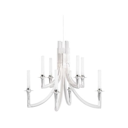 Kartell Khan by Philippe Starck Crystal Chandelier