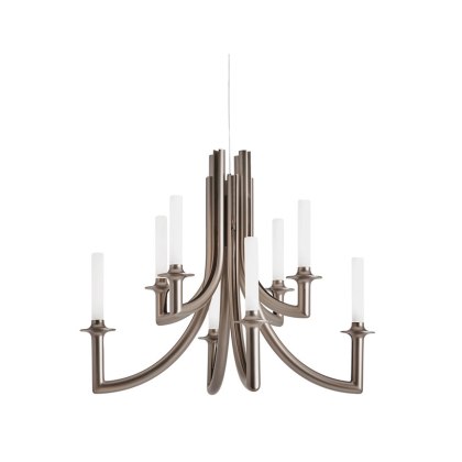 Kartell Khan by Philippe Starck Matt Bronze Metal Chandelier