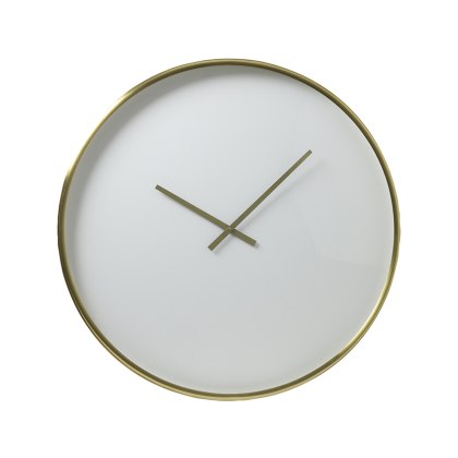 Seponi White Matt Bronze Clock