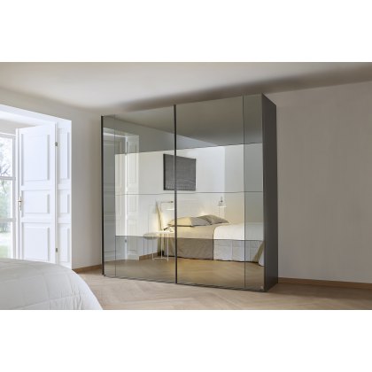 2 Door Sliding Wardrobe with Color Glass 2 Door Sliding Wardrobe with Color Glass