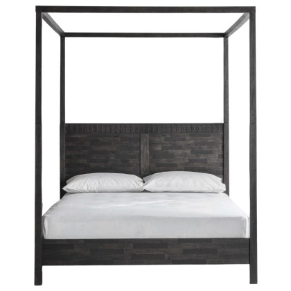 Gallery Direct Boho 4 Poster Super King Bed, Black