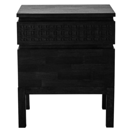 Gallery Direct Boho Bedside Chest, Black