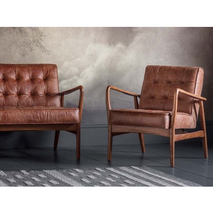 Bayside 2 Seater Sofa in Vintage Brown