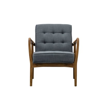Humber Mid-Century Modern Armchair - Dark Grey Linen Humber Mid-Century Modern Armchair - Dark Grey Linen