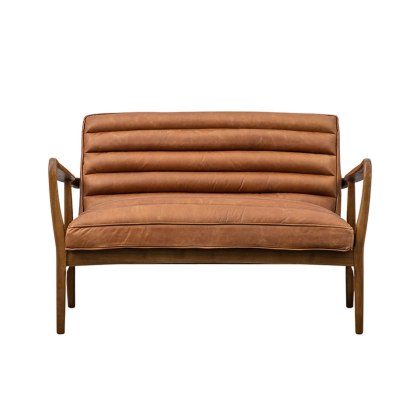 Datsun Vintage Brown 2 Seater Sofa