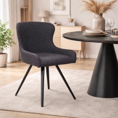 Amine Dining Chair | Grey PU Amine Dining Chair | Grey PU