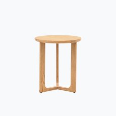Carl Round Oak Side Table