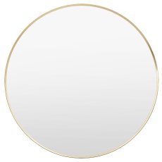 Gallery Direct Holworth Round Mirror, Large, Gold Gallery Direct Holworth Round Mirror, Large, Gold