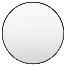 Holworth Small Round Mirror in Black