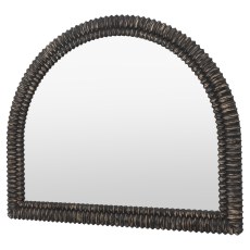 Gallery Direct Pimlico Arch Overmantle Mirror in Blackwash