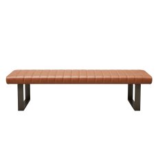 Yukon Retro Stitch Upholstered Bench in Tan