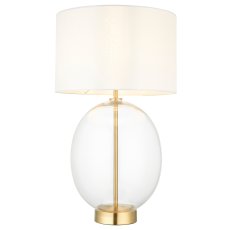 Gallery Direct Kelda Oval Table Lamp – Satin Brass Finish