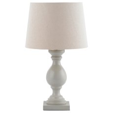 Gallery Direct Marsham Table Lamp – Taupe Wood with Ivory Shade