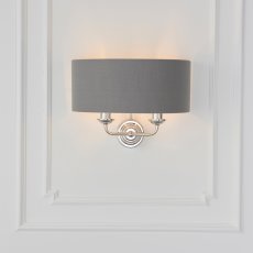 Gallery Direct Highclere Wall Light in Charcoal & Nickel