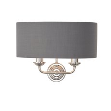 Gallery Direct Highclere Wall Light in Charcoal & Nickel