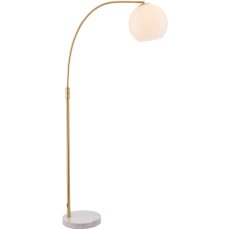 Gallery Direct Otto Floor Lamp Antique Brass & Gloss White Gallery Direct Otto Floor Lamp Antique Brass & Gloss White