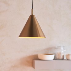 Gallery Direct Cape Pendant Light, Antique Brass