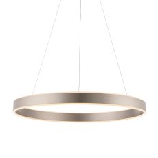 Gallery Direct Gen Pendant Light in Matt Nickel with Frosted Glass