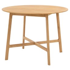 Gallery Direct Madrid Round Dining Table, Oak