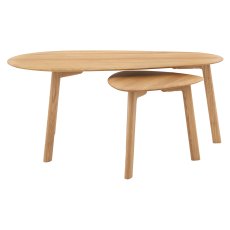 Gallery Direct Madrid Coffee Table Nest, Oak