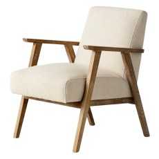 Gallery Direct Neyland Natural Linen Armchair