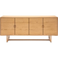 Gallery Direct Craft 4 Door Smoked Sideboard Gallery Direct Craft 4 Door Smoked Sideboard