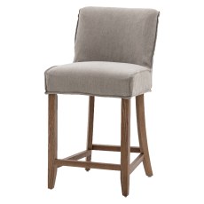 Gallery Direct Tarnby Grey Linen Bar Stool