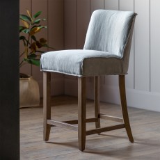 Gallery Direct Tarnby Grey Linen Bar Stool