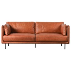 Gallery Direct Wigmore Brown Leather 3 Seater Sofa