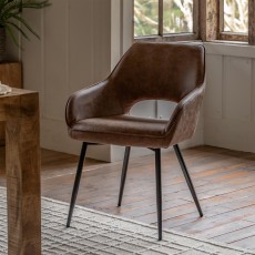 Gallery Direct Ivorra Brown Dining Chair Gallery Direct Ivorra Brown Dining Chair